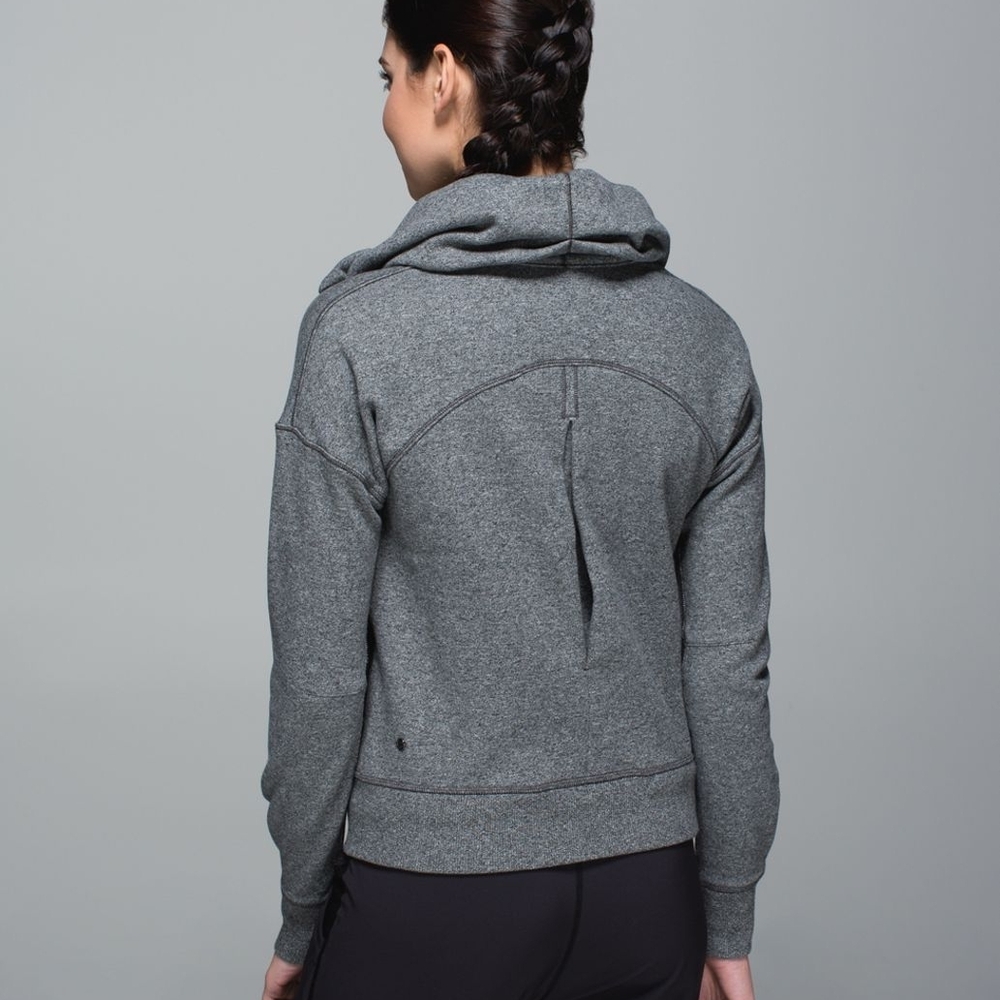 Lululemon Hug It Out Jacket Heathered Speckled Black